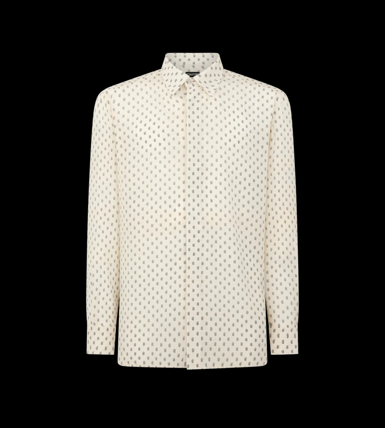 CREPE DE CHINE PAISLEY PRINT FLUID FIT SHIRT