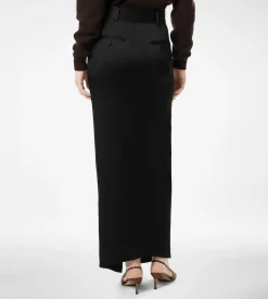CREPE ENVERS SATIN TAILORED SKIRT
