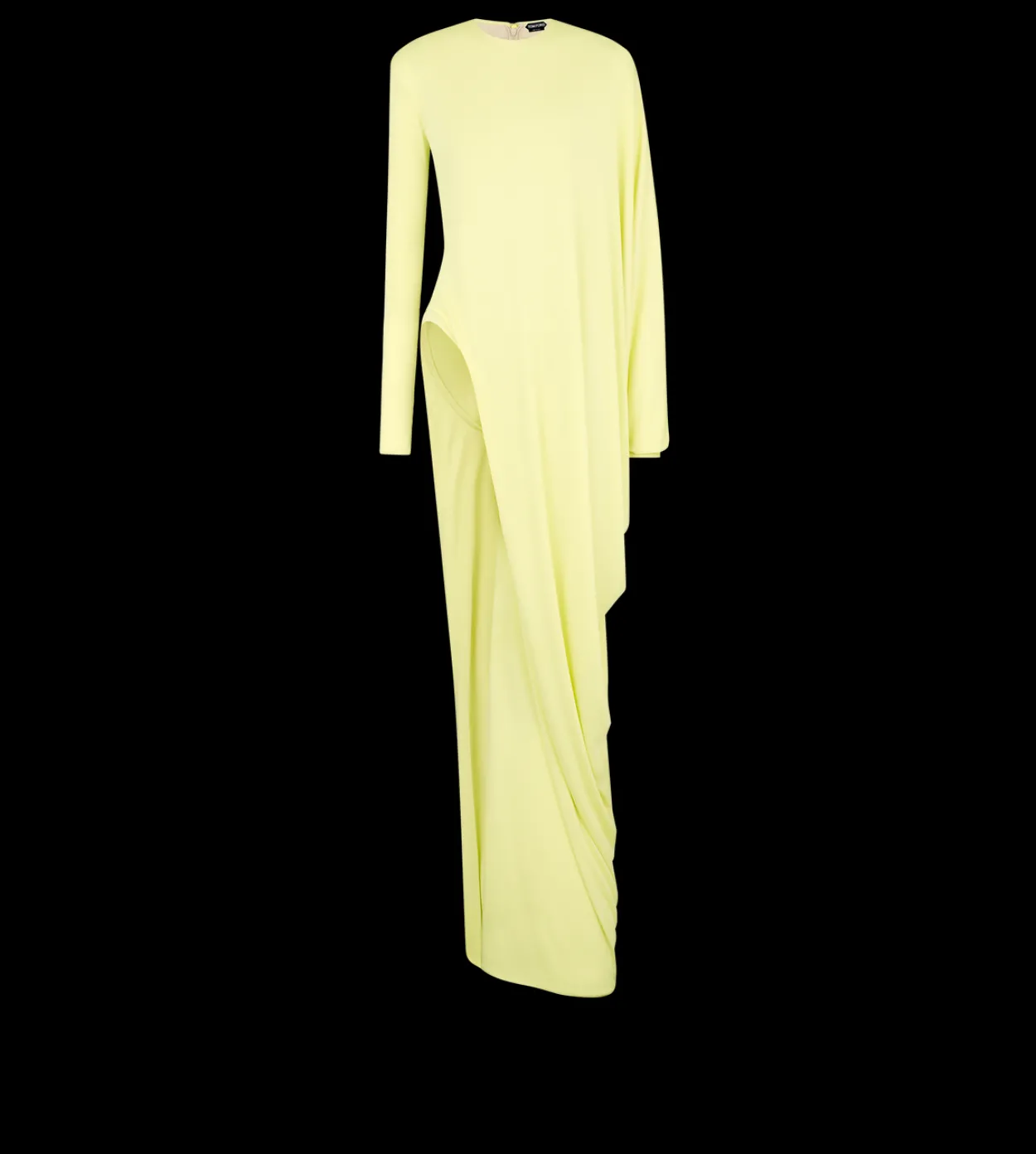 CREPE JERSEY LONG SLEEVE EVENING DRESS