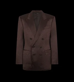 CREPE SATIN POLKA DOT JACQUARD JACKET