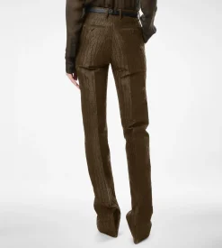 CROCO JACQUARD TAILORED STRAIGHT PANTS