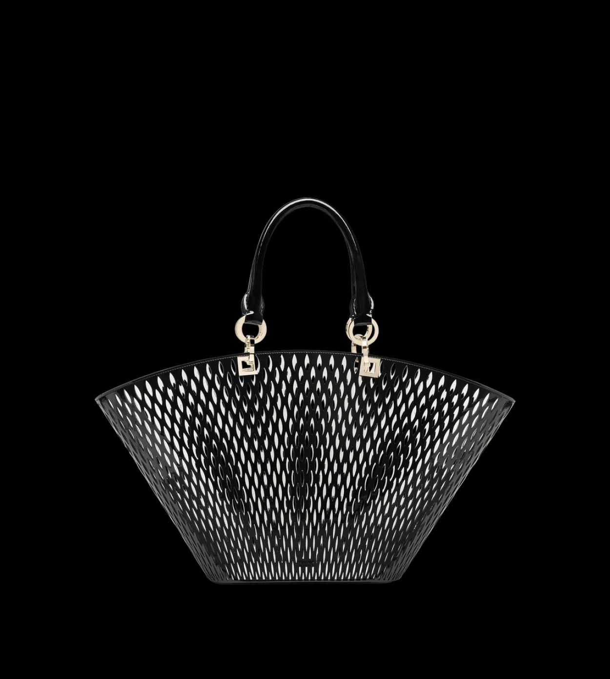 CUT OUT PATENT LEATHER MEDIUM PANIER