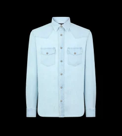 DENIM CHAMBRAY WESTERN SHIRT
