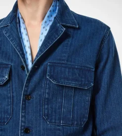 DENIM HERRINGBONE OVERSHIRT