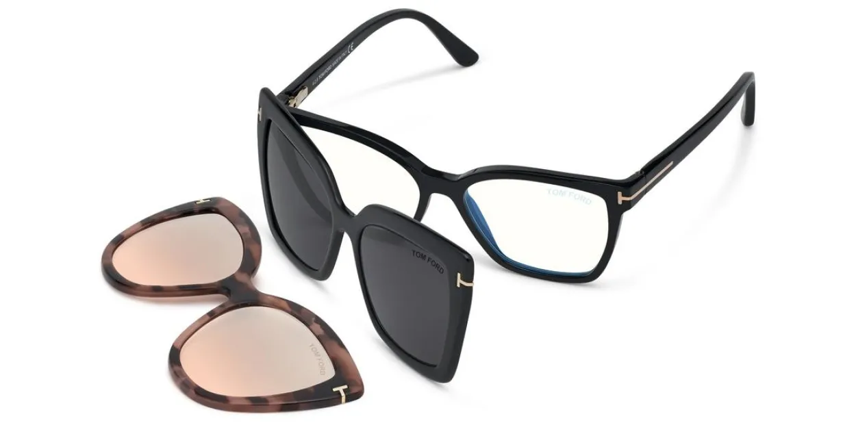 DOUBLE CLIP ON BLUE BLOCK OPTICALS