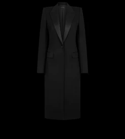 DOUBLE FACE LIGHT WOOL SINGLE BREASTED EVENING COAT