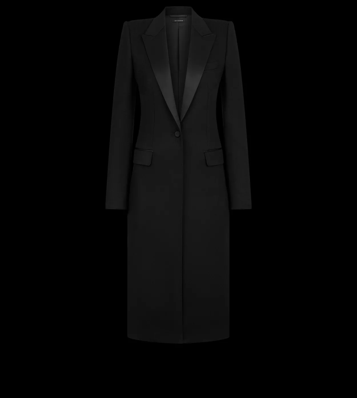 DOUBLE FACE LIGHT WOOL SINGLE BREASTED EVENING COAT