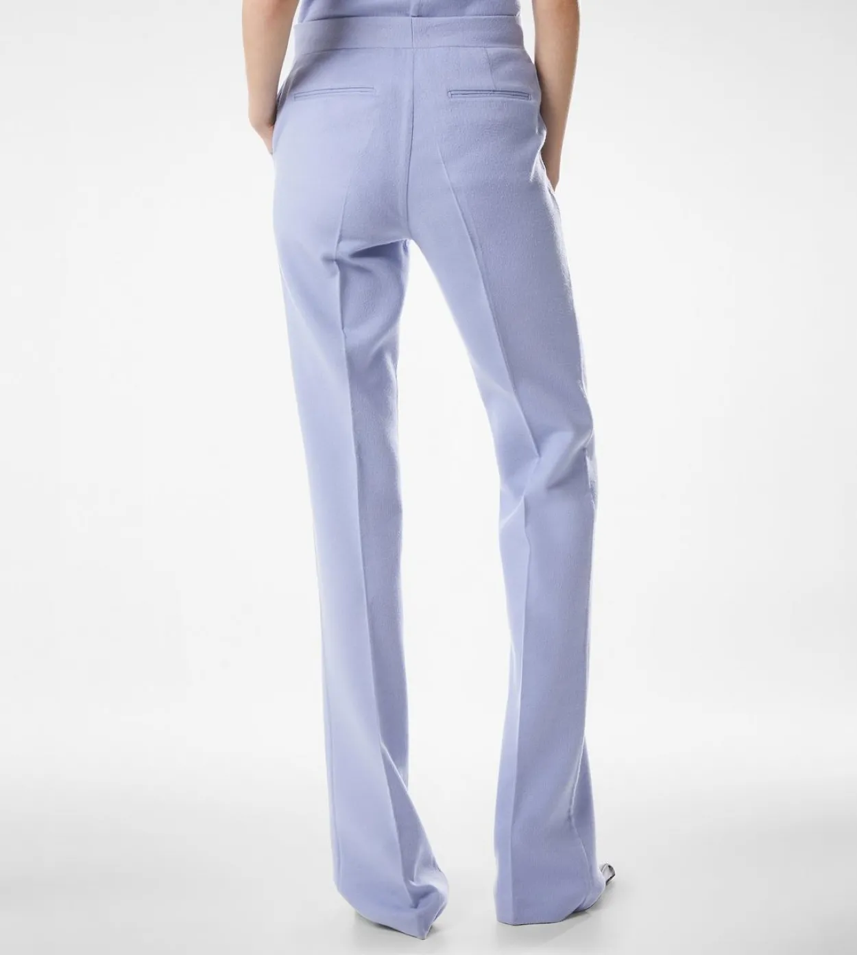 DOUBLE FACE LIGHT WOOL TAILORED STRAIGHT PANTS