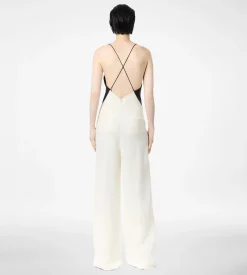DOUBLE GEORGETTE STRETCH CAMISOLE JUMPSUIT