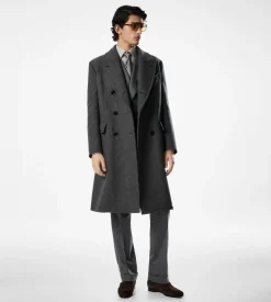 DOUBLE SPLITTABLE HERRINGBONE COAT