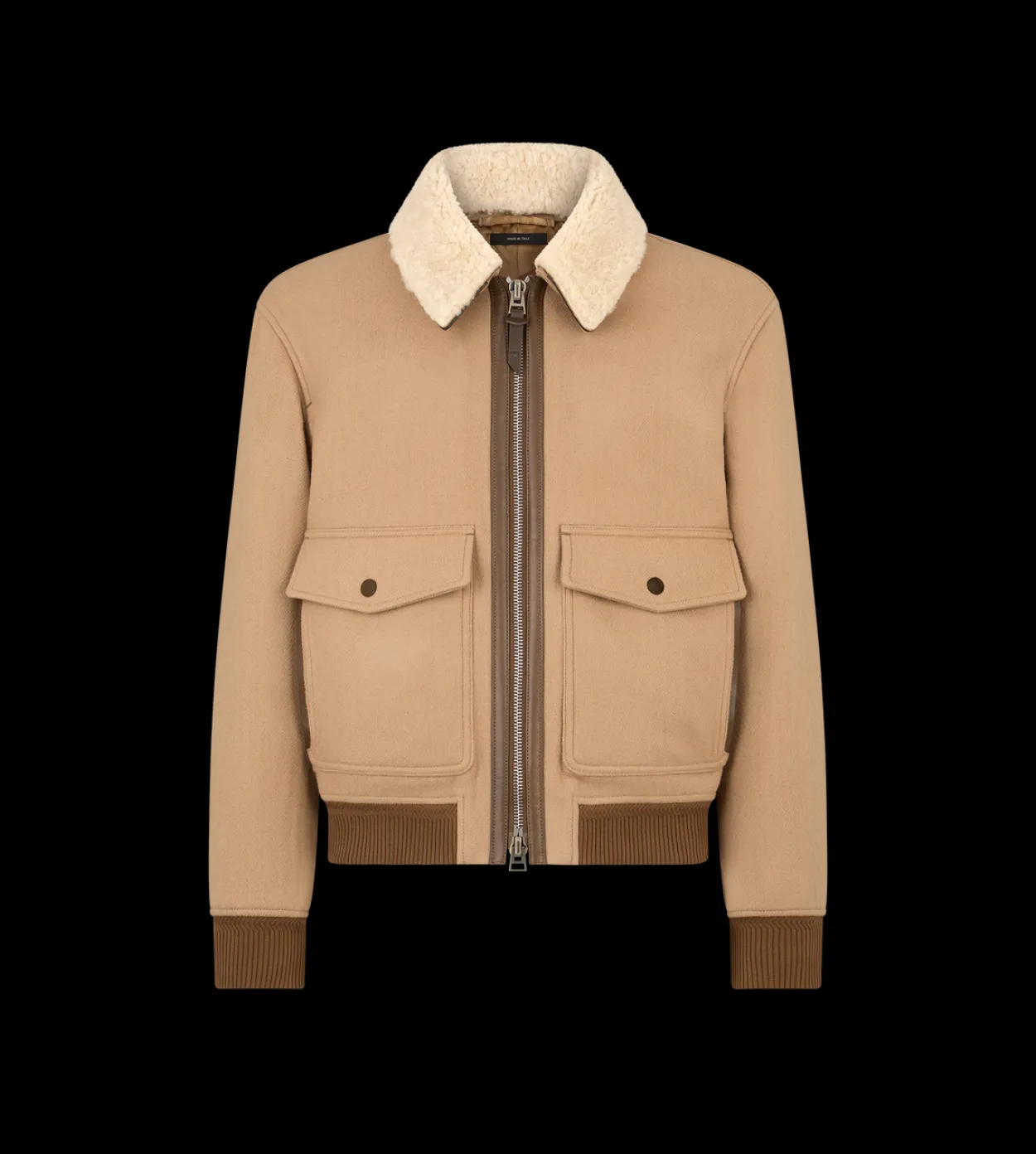 DOUBLE SPLITTABLE SHEARLING COLLAR BLOUSON