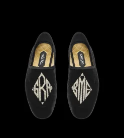 EMBROIDERED VELVET STEVEN SLIPPER