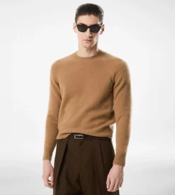 FELTED CASHMERE CREW NECK