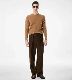 FELTED CASHMERE CREW NECK