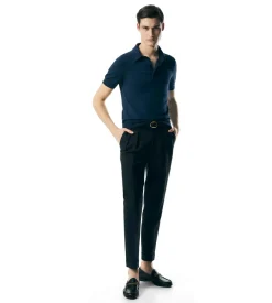 FINE GAUGE CASHMERE SILK POLO