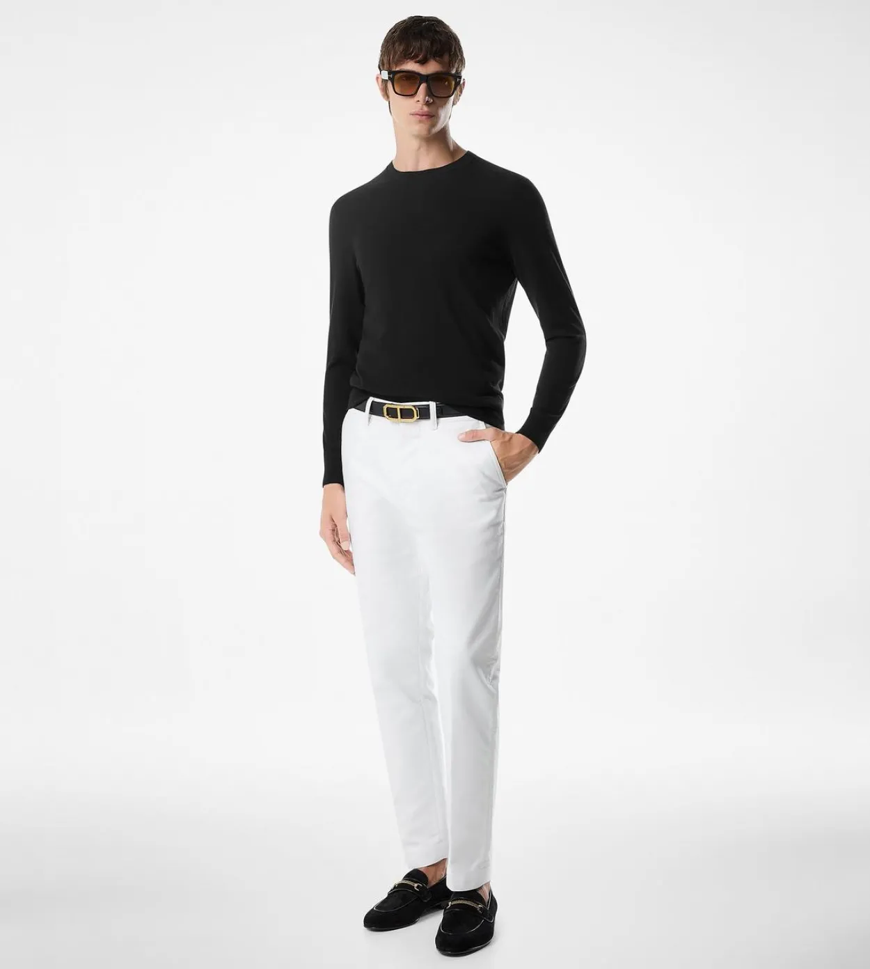 FINE GAUGE PURE WOOL CREW NECK