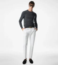 FINE GAUGE PURE WOOL CREW NECK