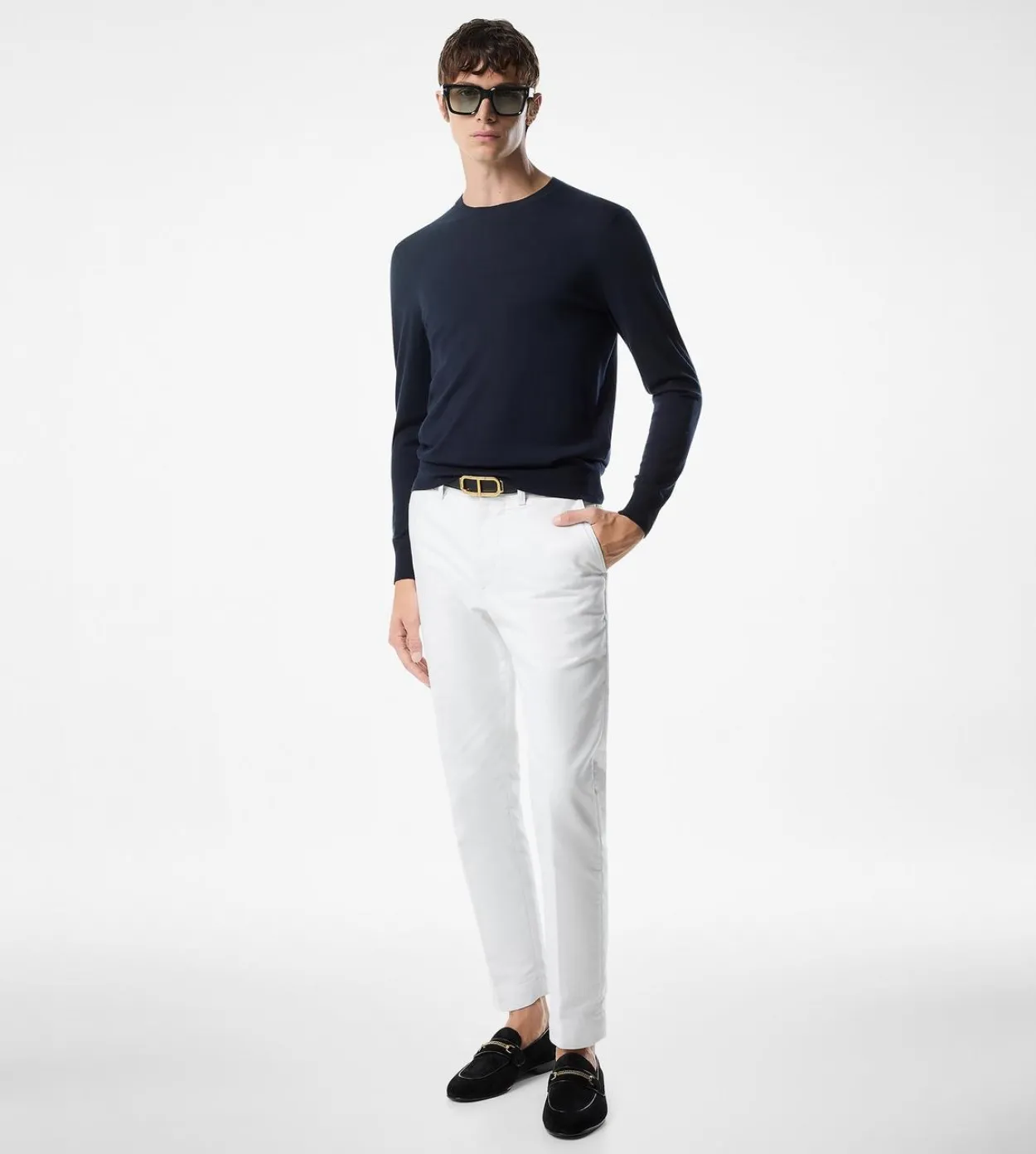 FINE GAUGE PURE WOOL CREW NECK