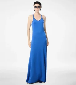 FINE MERINO SLEEVELESS LONG TANK DRESS