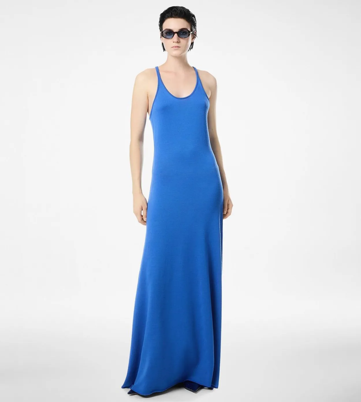 FINE MERINO SLEEVELESS LONG TANK DRESS