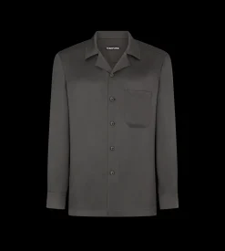 FLUID LIGHT SILK TWILL PAJAMA SHIRT
