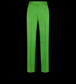 FLUID SILK WOOL FLAT FRONT PANT