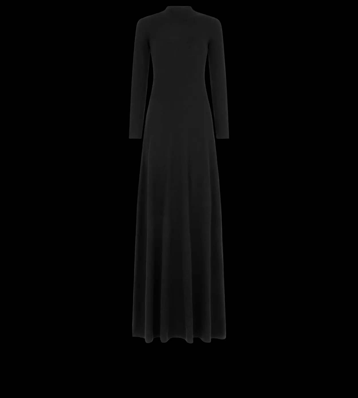 FULL NEEDLE FINE CASHMERE SILK CREWNECK COLUMN DRESS