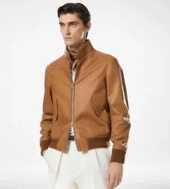 GRAIN LEATHER HARRINGTON