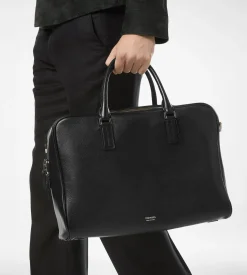 GRAIN LEATHER MINIMAL BRIEFCASE