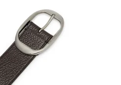 GRAIN LEATHER OVAL BELT