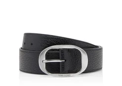 GRAIN LEATHER OVAL BELT