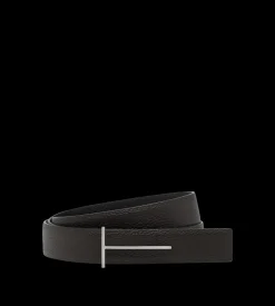 GRAIN LEATHER SLIM T REVERSIBLE BELT