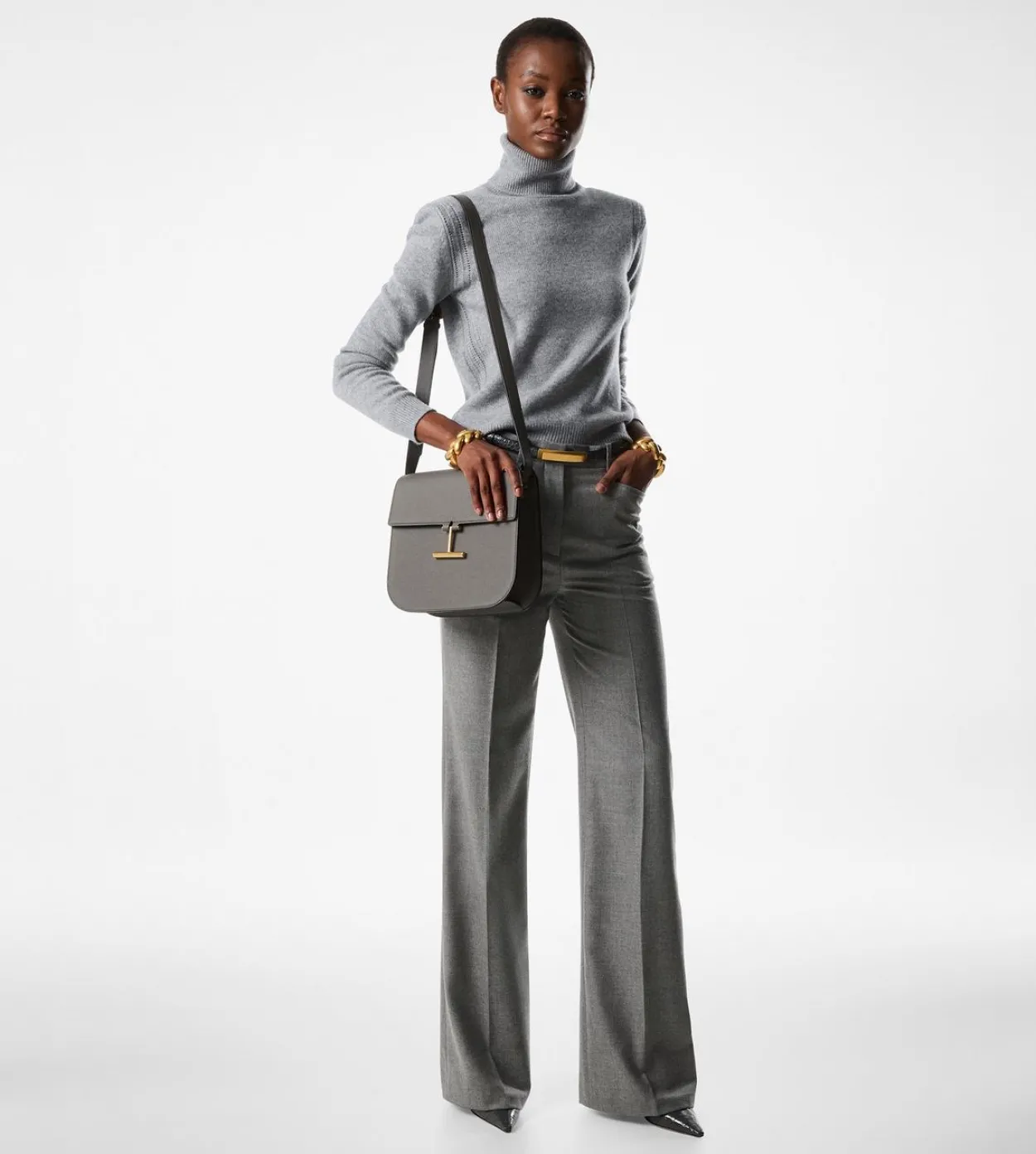 GRAIN LEATHER TARA MEDIUM CROSSBODY