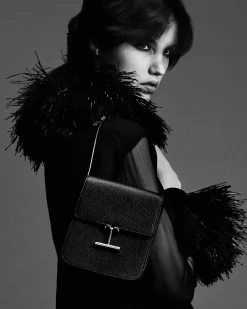 GRAIN LEATHER TARA MINI BAG ON STRAP