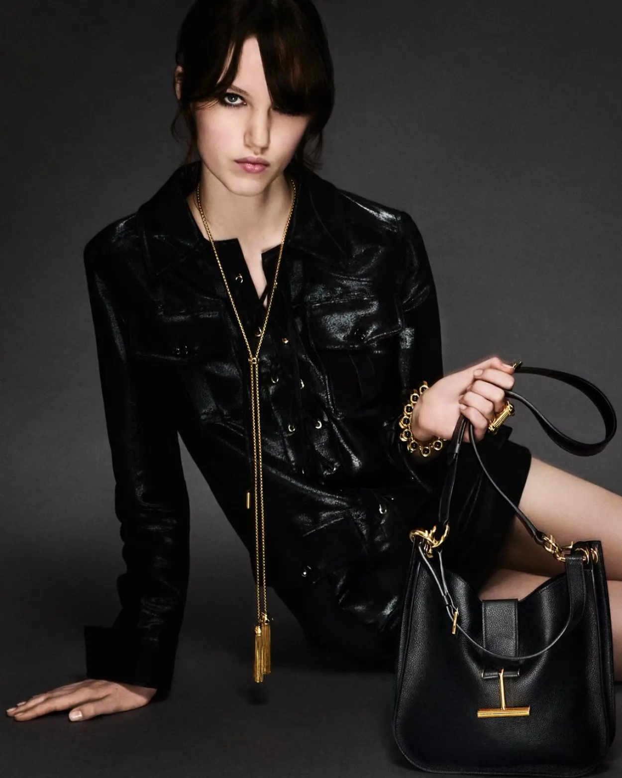 GRAIN LEATHER TARA SMALL CROSSBODY
