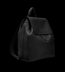 GRAIN LEATHER T-LINE FLAP BACKPACK