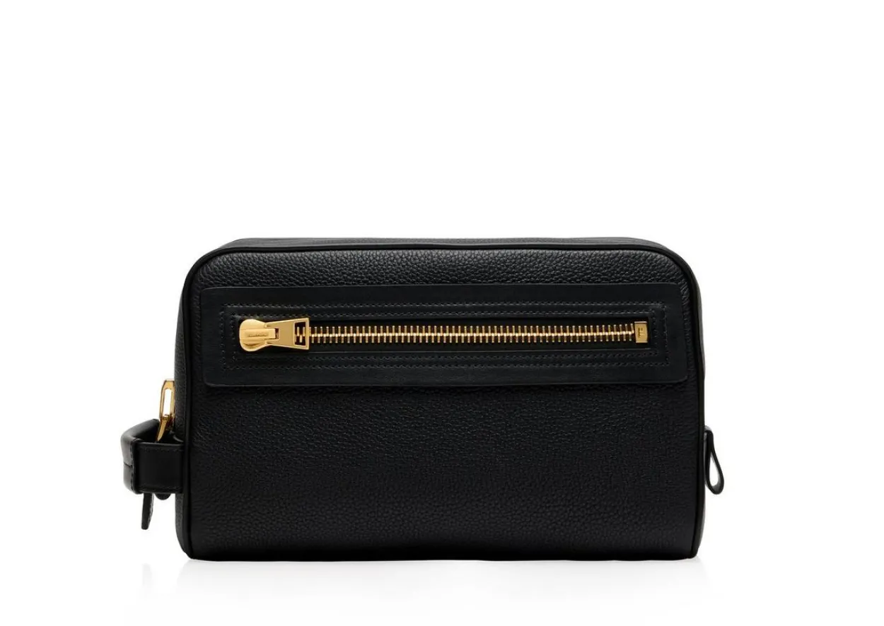 GRAIN LEATHER TOILETRY BAG