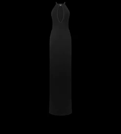 HALTERNECK EVENING DRESS WITH CUT OUT