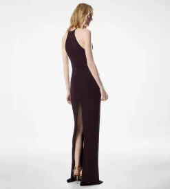HALTERNECK EVENING DRESS WITH CUT OUT