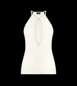 HALTERNECK TOP WITH CUT OUT
