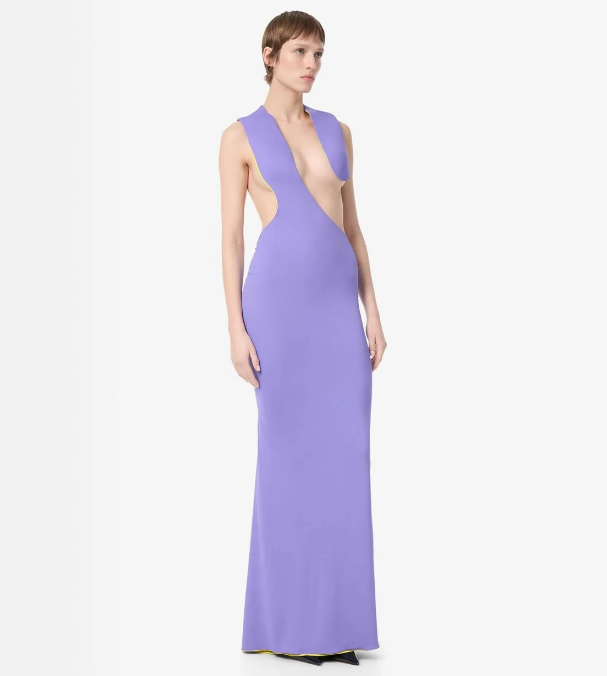 IMPOSSIBLE ASYMMETRIC BACKLESS EVENING DRESS