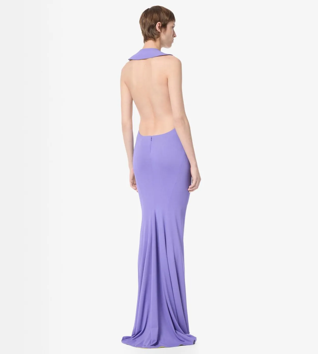 IMPOSSIBLE ASYMMETRIC BACKLESS EVENING DRESS