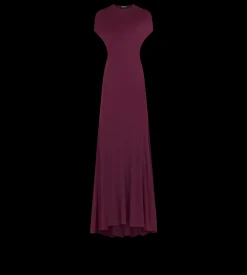 IMPOSSIBLE BACKLESS CAP SLEEVE EVENING DRESS WITH TRAIN