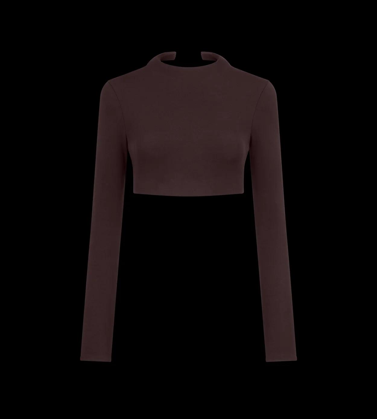 IMPOSSIBLE BACKLESS LONG SLEEVE CROPPED TOP