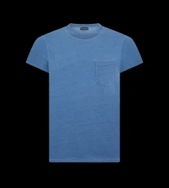 INDIGO DYE CREW NECK T-SHIRT