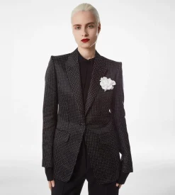 JACQUARD POLKA DOT DUCHESSE SINGLE BREASTED JACKET