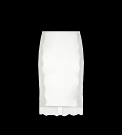 KNEE-LENGTH SKIRT WITH LACE INSERTS