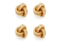 18KT YELLOW GOLD KNOT STUDS