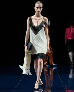 LACE-ENCRUSTED CAMISOLE MINI COCKTAIL DRESS