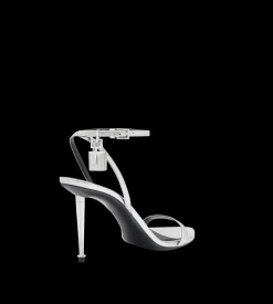 LAMINATED NAPPA LEATHER PADLOCK SANDAL
